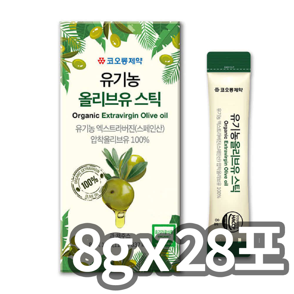 코오롱제약 유기농 올리브유 엑스트라버진 스틱 8g x 28포
